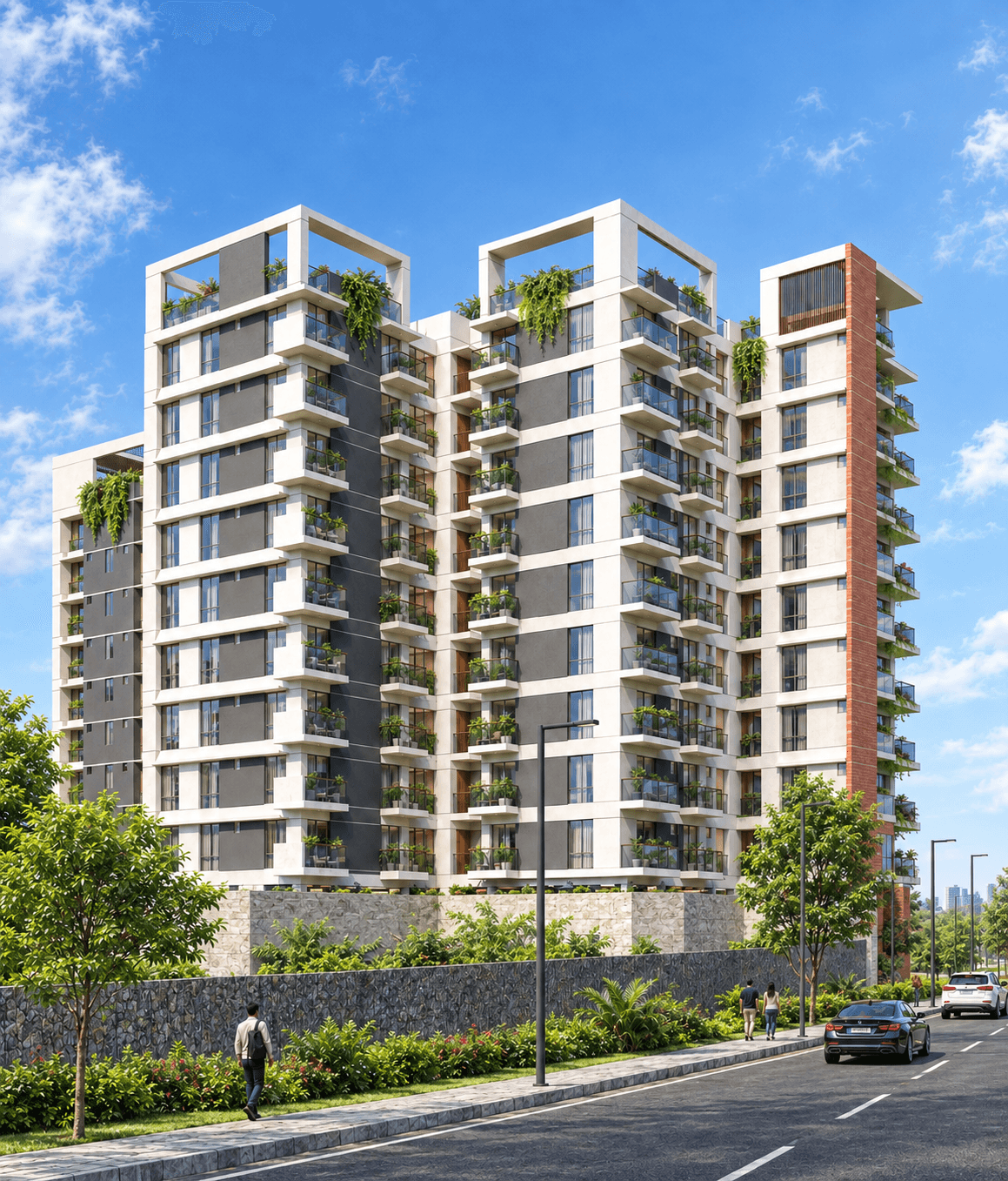 Prominent Green View, Side