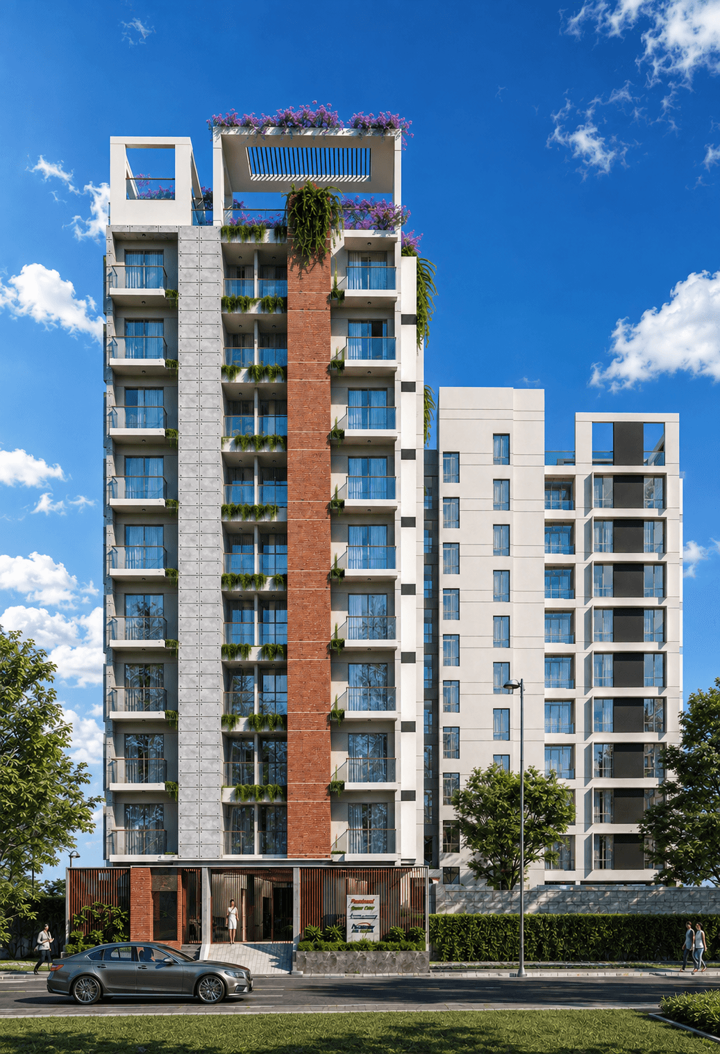 Prominent Green View, Side