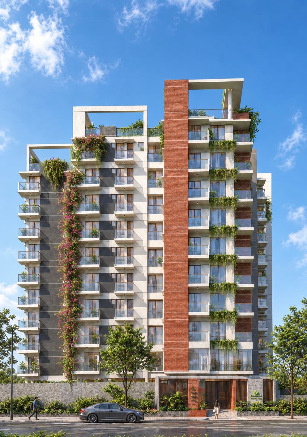 Prominent Green View, Front